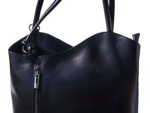 Δερμάτινη Τσαντα Ωμου Cloe Firenze Leather 207 Μαύρο