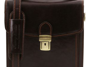 Ανδρικό Τσαντάκι Δερμάτινο David S TL141425 Καφέ σκούρο Tuscany Leather