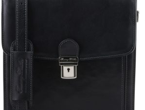 Ανδρικό Τσαντάκι Δερμάτινο David L Μαύρο Tuscany Leather