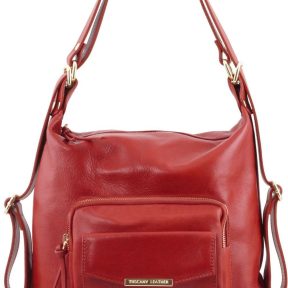 Γυναικεία Τσάντα Δερμάτινη Ώμου / Πλάτης TL141535 Κόκκινο Tuscany Leather