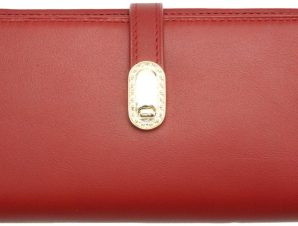 Γυναικείο Δερμάτινο Πορτοφόλι Camilla Firenze Leather HE952 Κόκκινο