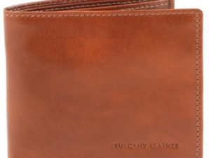 Ανδρικό Δερμάτινο Πορτοφόλι Tuscany Leather TL141377 Μελί