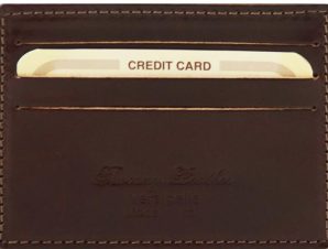 Δερμάτινη θήκη για Επαγγελματικές / Πιστωτικές κάρτες Tuscany Leather TL141011 Καφέ σκούρο