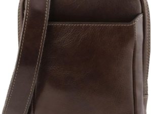 Ανδρικό Τσαντάκι Δερμάτινο Mark Tuscany Leather TL141914 Καφέ Σκούρο