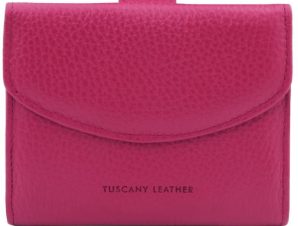 Γυναικείο Πορτοφόλι Δερμάτινο Calliope Tuscany Leather TL142058 Φούξια